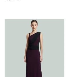 Rajo Laurel Burgundy Asymmetrical Gown