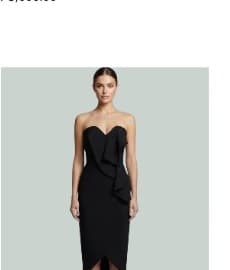 Rajo Laurel Black Sweetheart Neckline Cocktail Dress